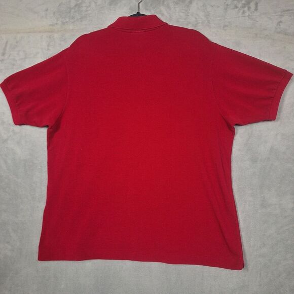 Lacoste Polo Shirt Mens size 7 Red Short Sleeve Knit - Picture 2 of 7